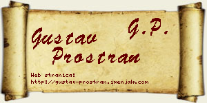 Gustav Prostran vizit kartica